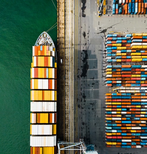 Cargo ship in Sydney