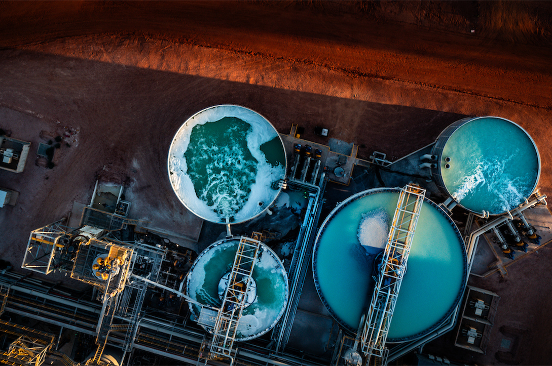 A photo of a lithium processing facility at Liontown Resources' Kathleen Valley Lithium Project.