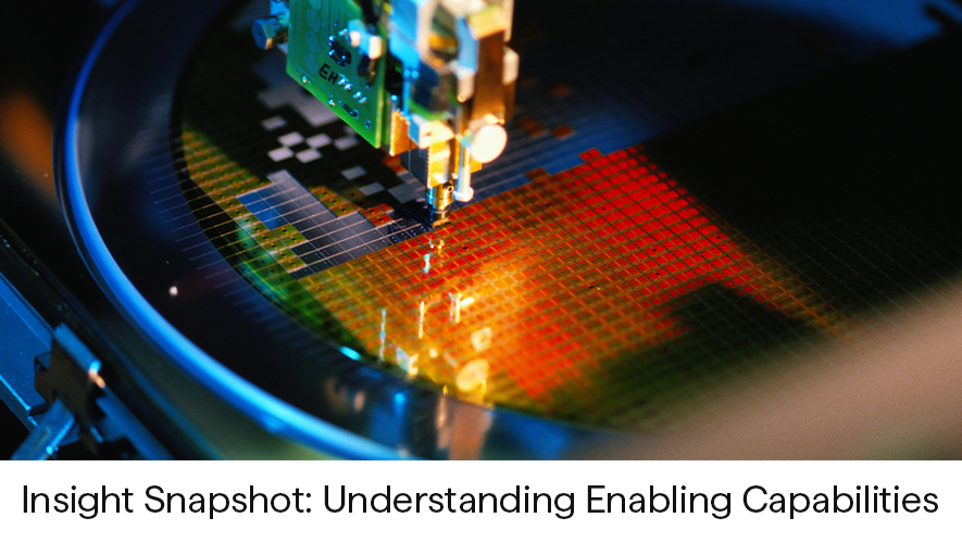 A photo of a a microprocessor manufacturing process.