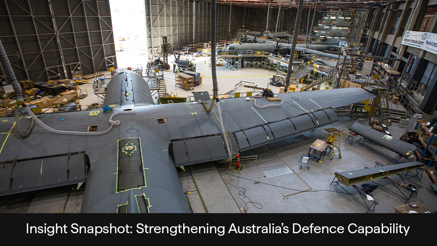 A photo of an aircraft manufacturing facility.