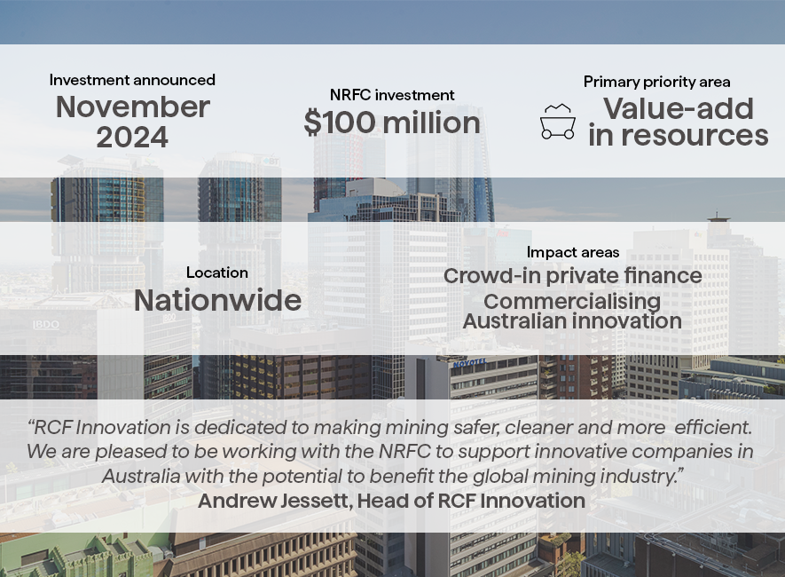 A graphic of the details of the NRFC's investment in Resource Capital Funds.