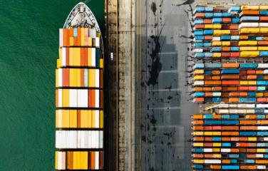 Cargo ship in Sydney