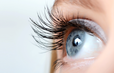 A closeup photo of a person's eye.