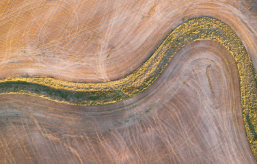 A drone photo of the Wimmera landscape in northwest Victoria.